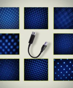 مصباح سقف للسيارة بمنفذ USB -أزرق