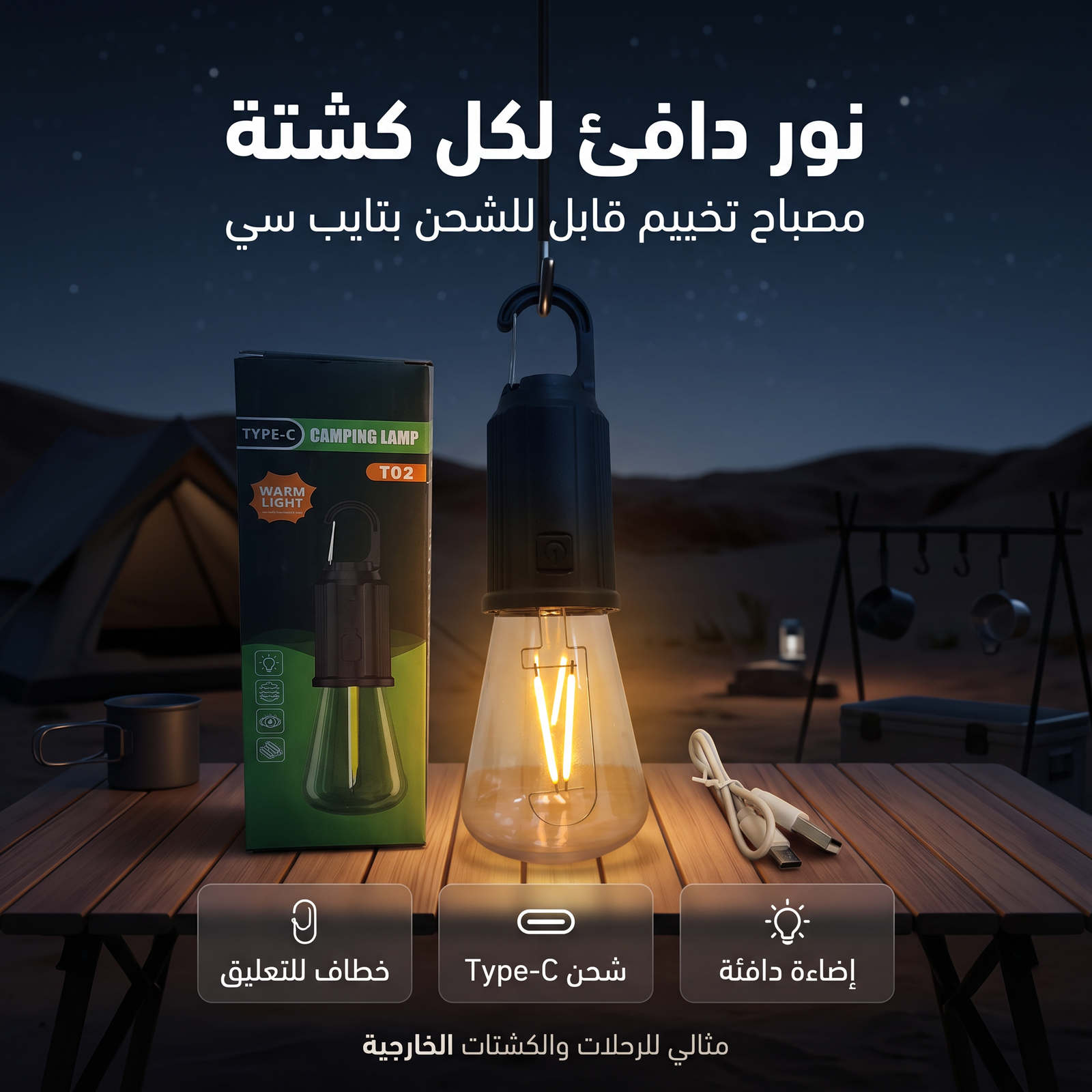 لمبة مقاومة للكسر بالشحن
