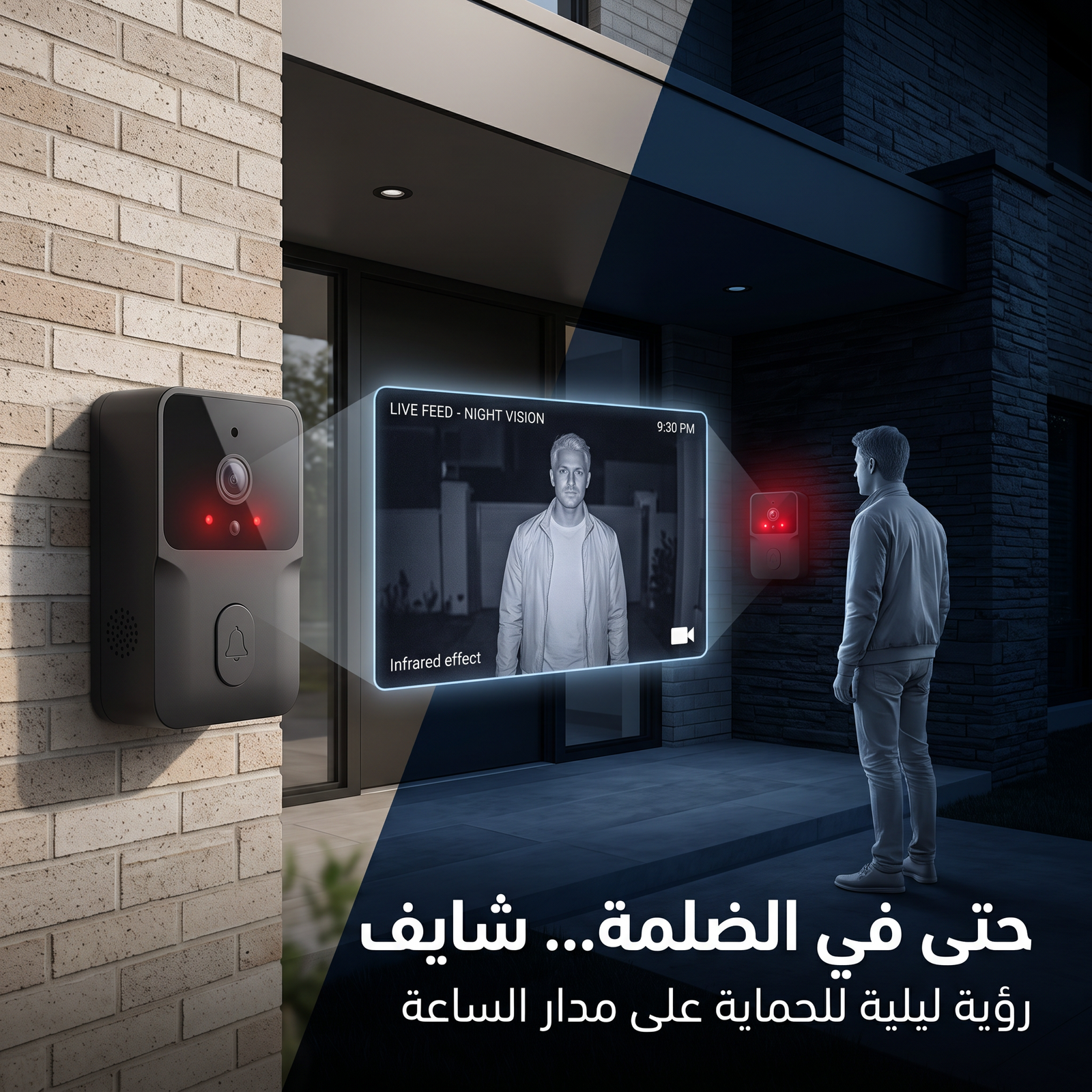 كاميرا جرس الباب ضمان عام - الصورة 3