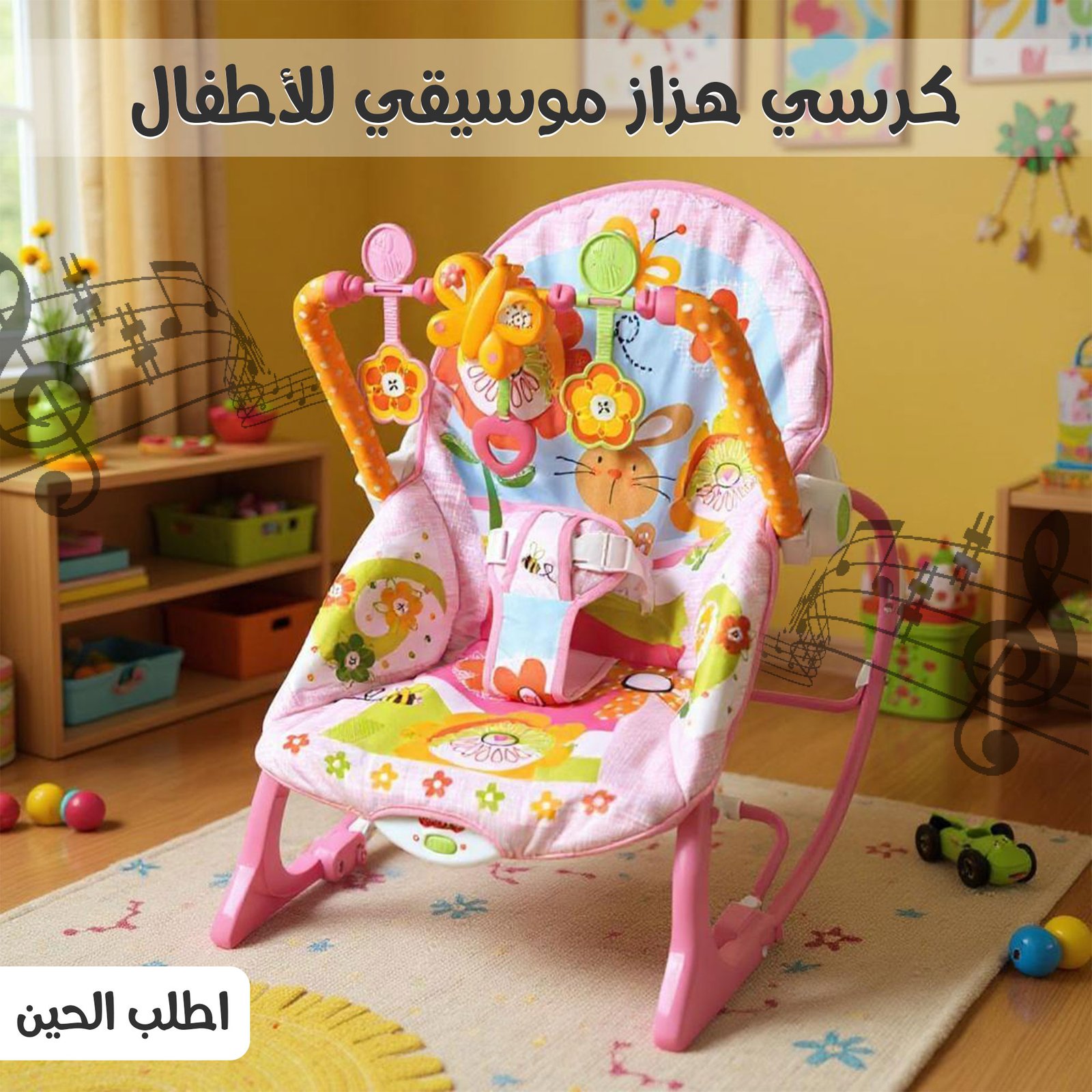 كرسي هزاز موسيقي للاطفال - الصورة 2