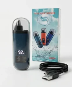 ماكينة تشذيب شعر الأنف الكهربائية، صغيرة الحجم, محمولة، مناسبة للرجال والنساء، شحن USB، استخدام لاسلكي+رداء حلاقة اللحية