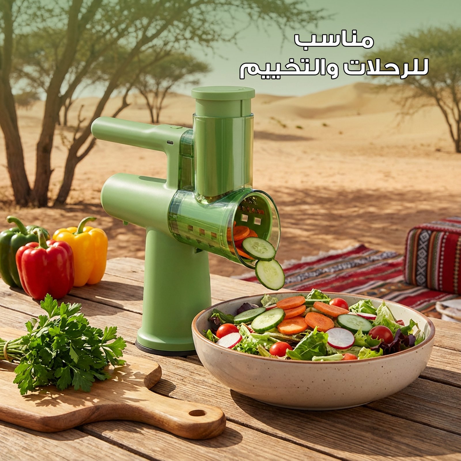 قطاعة و مفرمة يدوية كهربائية قابلة للشحن - الصورة 3
