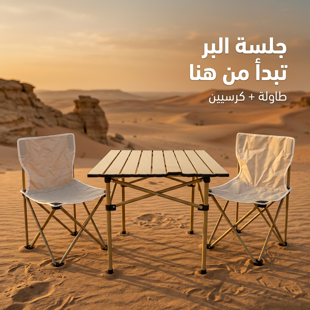 مجموعة البر والطلعات (طاولة مع 2 كراسي) - الصورة 5
