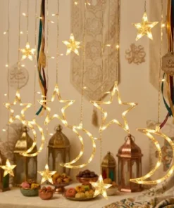 أضواء زينة العيد علي شكل نجوم و هلال بضمان عام