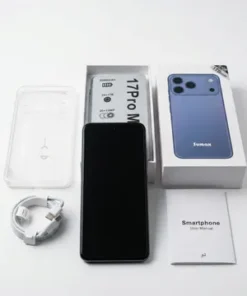 هاتف  17 Pro max لون برتقالي (ضمان عام )  ثنائي الشريحة + هدية جراب شفاف