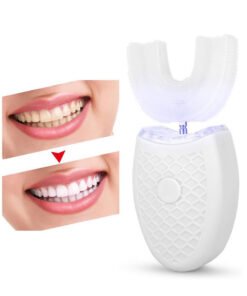 عرض 2 فرشاة أسنان سيليكون أوتوماتيكية 360 على شكل U