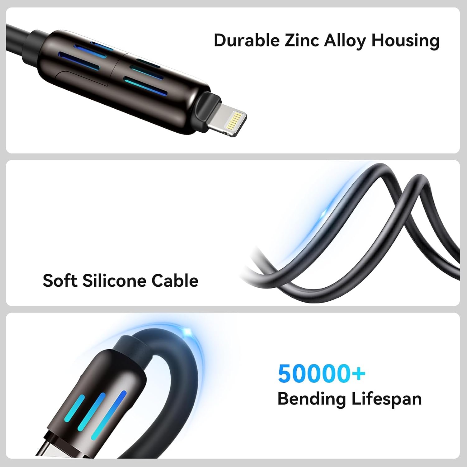 كابل شحن USB متعدد 4 في 1 - الصورة 3