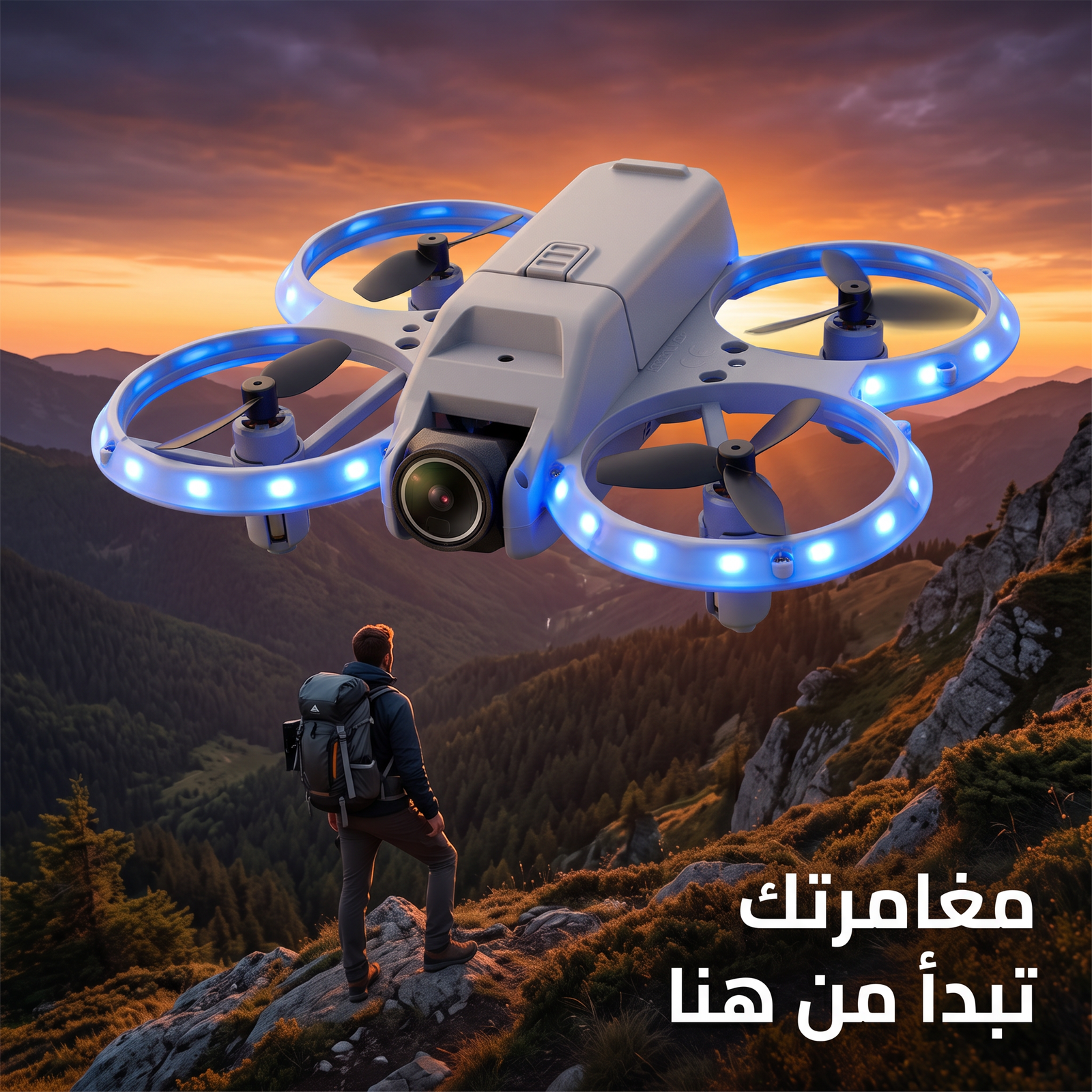 درون V08P NEO ميني – بطاريتين وطيران ممتع - الصورة 3