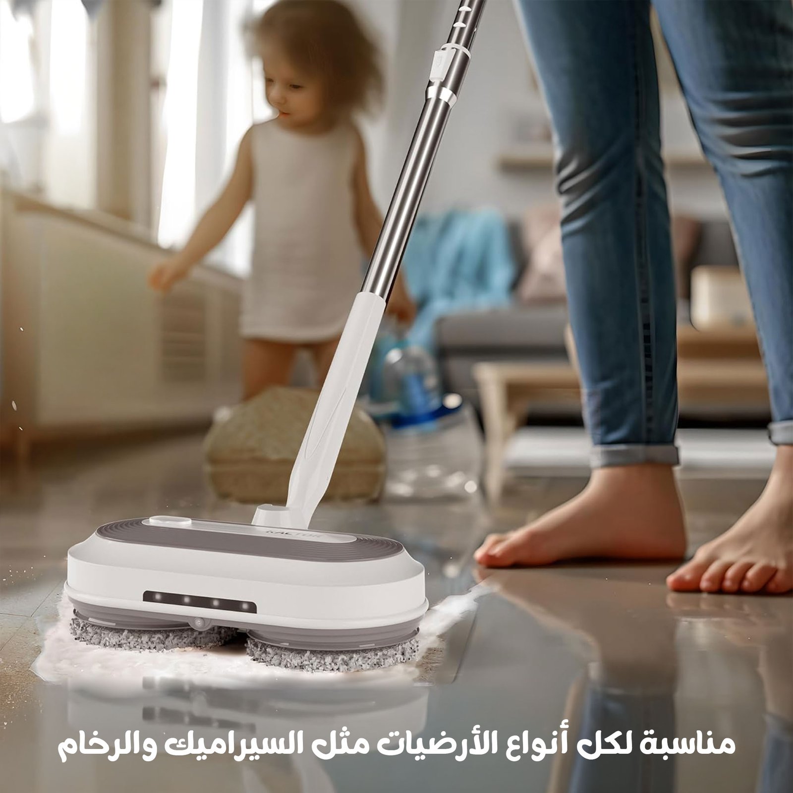 ممسحة كهربائية Denx لا سلكية بضمان عامين - الصورة 2
