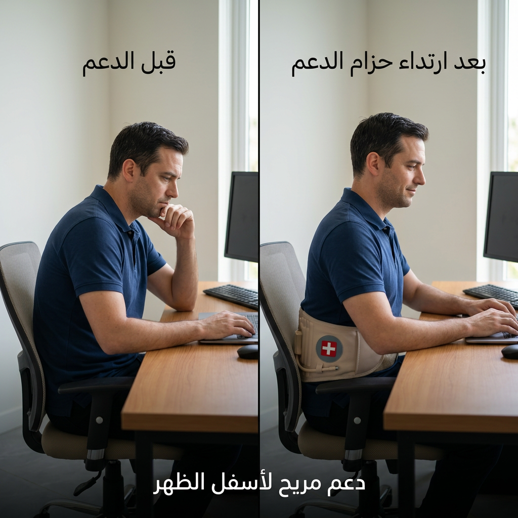 (الحزام الطبي الهوائي لفك الضغط عن الفقرات: الحل المبتكر لدعم أسفل الظهر وتخفيف الآلام فوراً (مقاس قابل للتعديل - الصورة 3