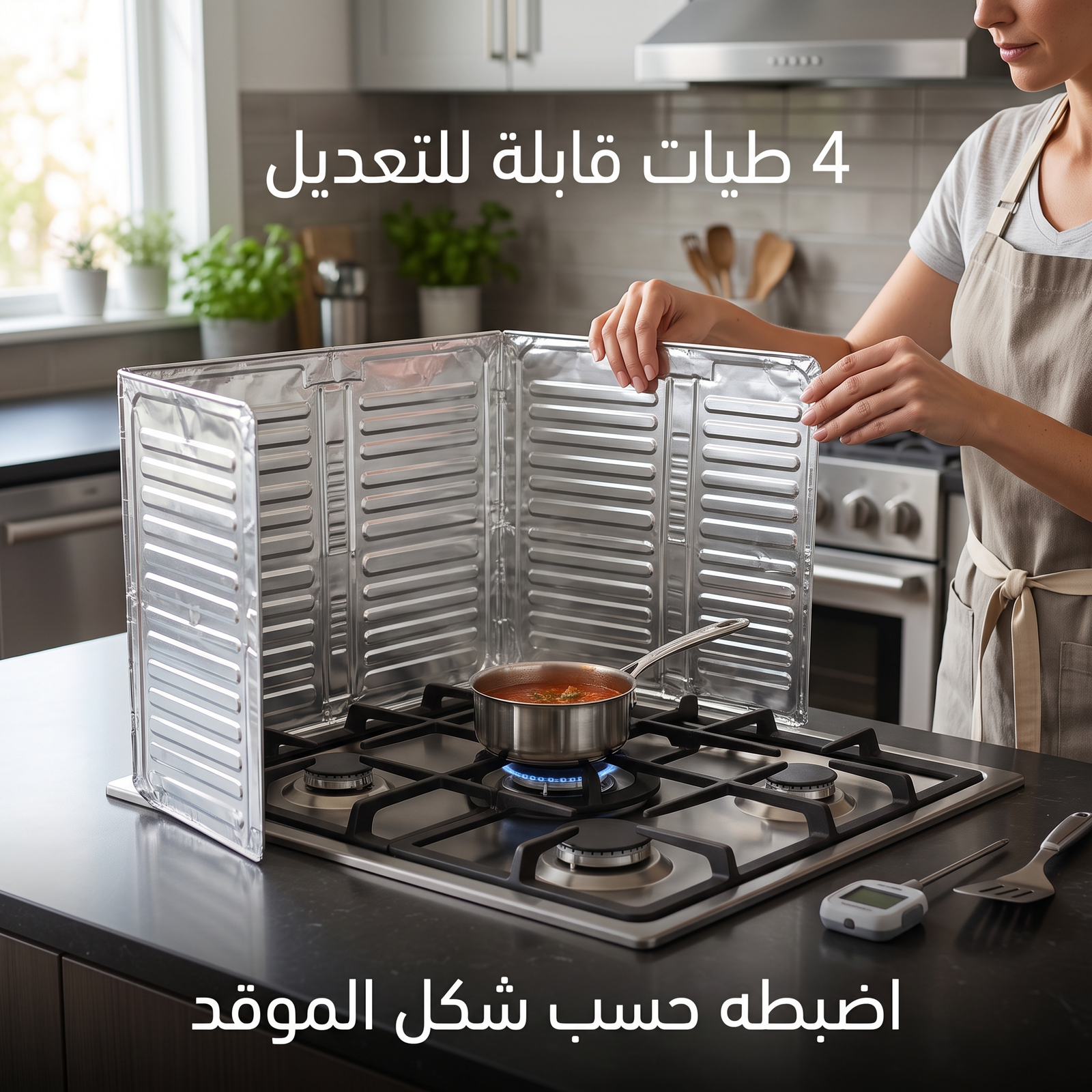 حاجز مانع لطرطشة الزيت والدهون - الصورة 5