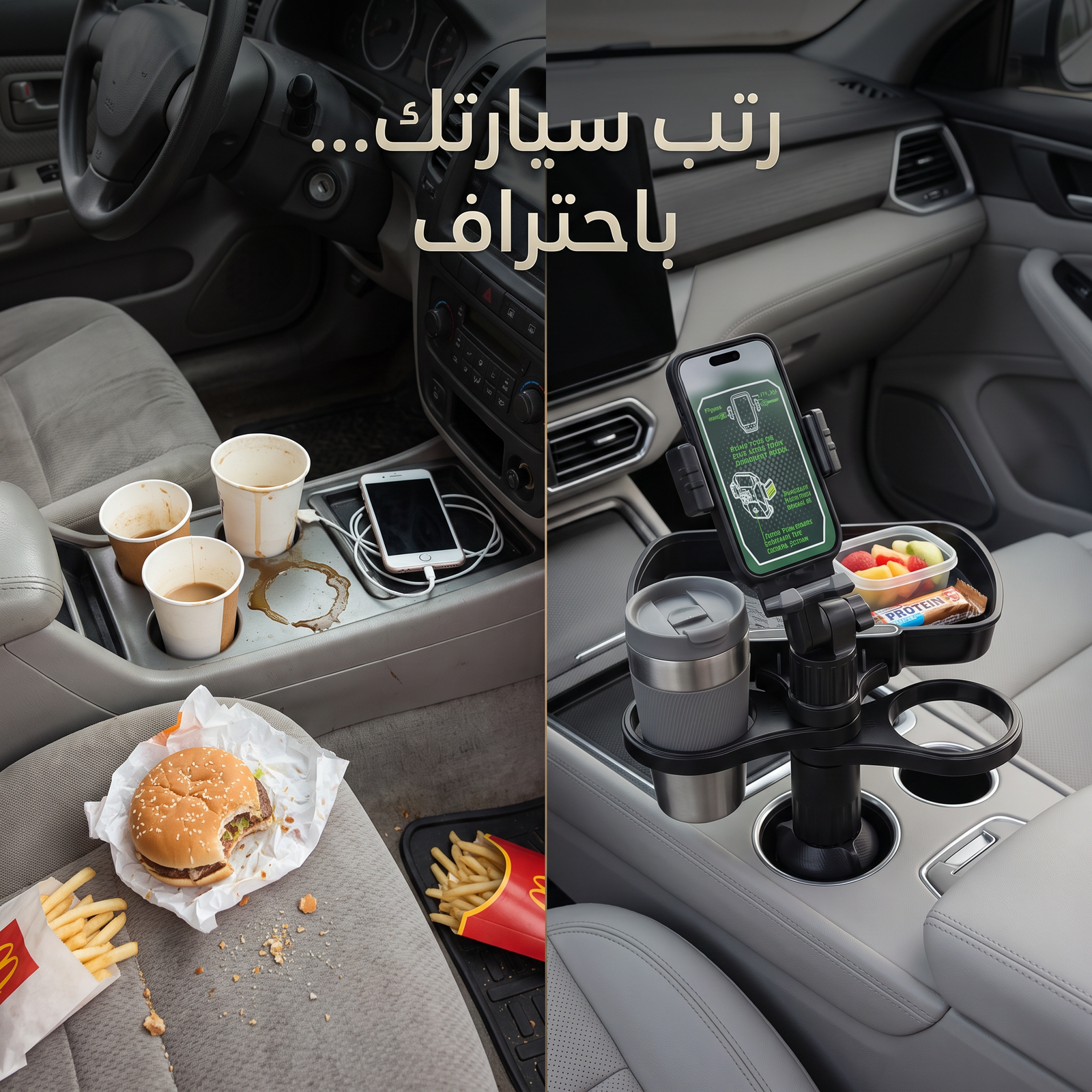 • حامل الجوال و طعام السيارة - الصورة 2