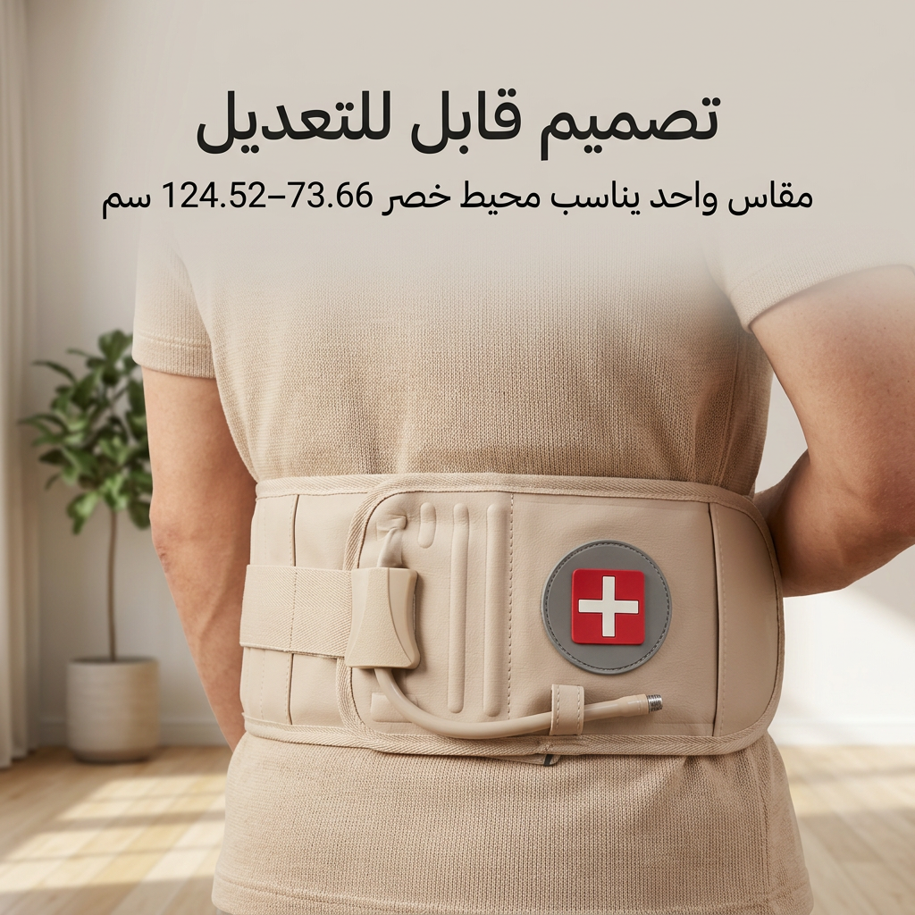 (الحزام الطبي الهوائي لفك الضغط عن الفقرات: الحل المبتكر لدعم أسفل الظهر وتخفيف الآلام فوراً (مقاس قابل للتعديل - الصورة 7