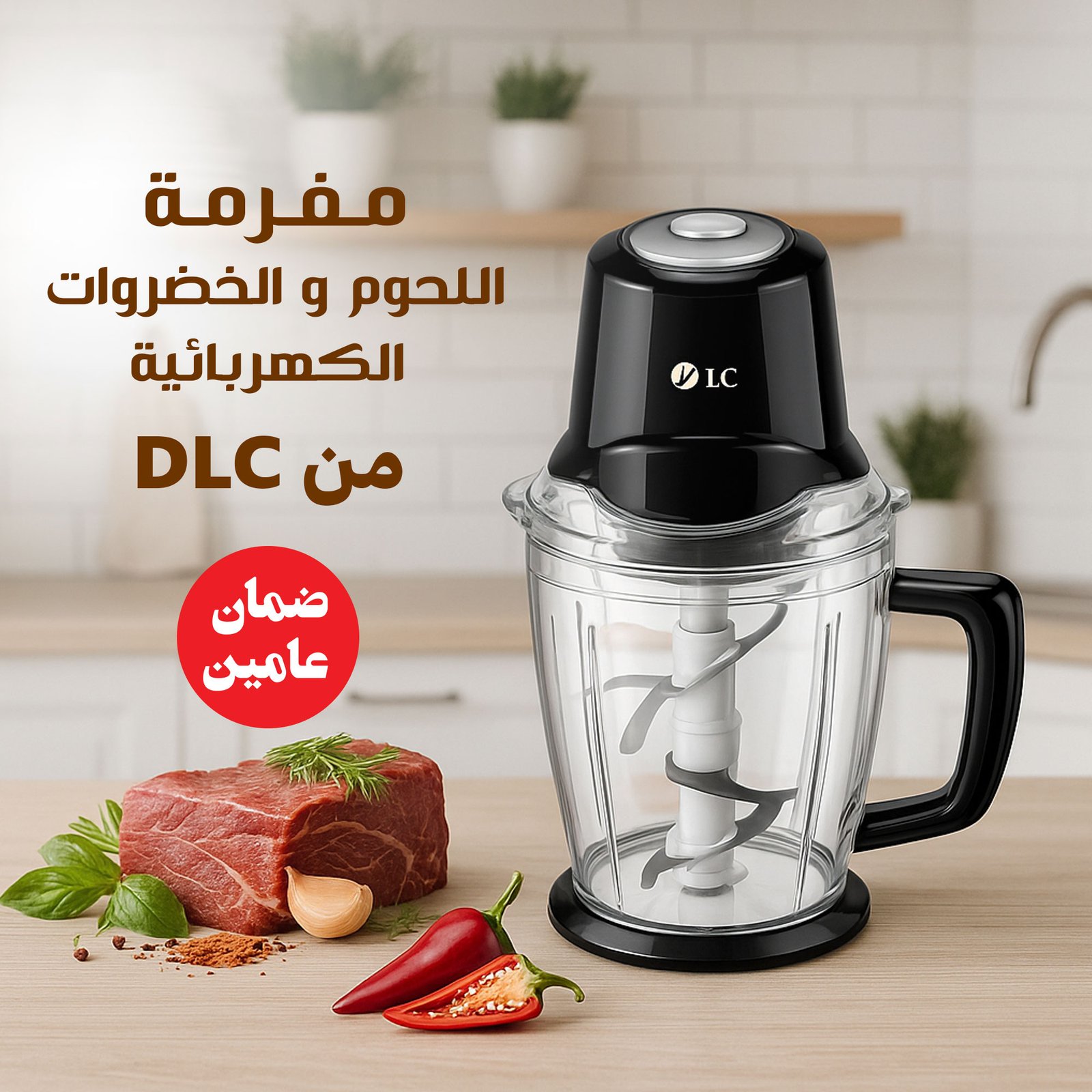 مفرمة اللحوم والخضروات الكهربائية DLC بضمان عامين - الصورة 2