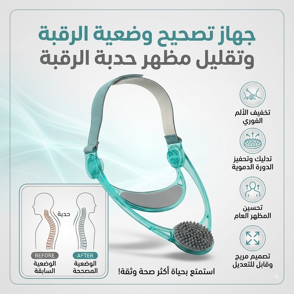جهاز تصحيح وضعية الرقبة وتقليل مظهر حدبة الرقبة-لمستخدمي الاجهزة الذكية