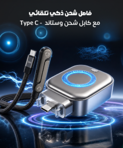 فاصل شحن ذكي تلقائي مع كابل شحن وستاند - Type C