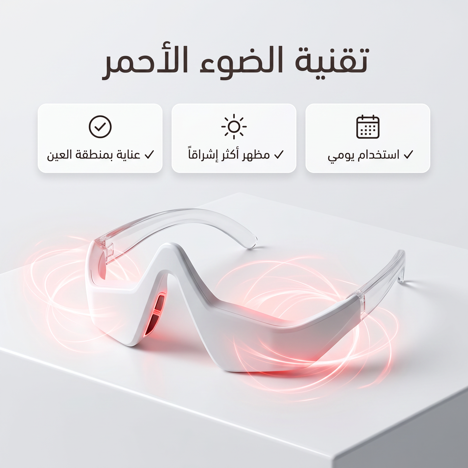 نظارات علاج بالضوء الاحمر لتجاعيد العين - الصورة 3