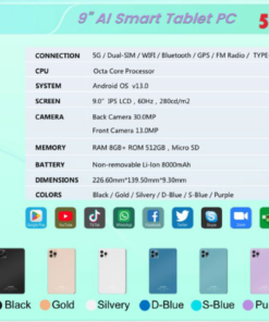 • تابلت SU15 PRO + مجموعة هدايا (ضمان عام) 9 بوصة