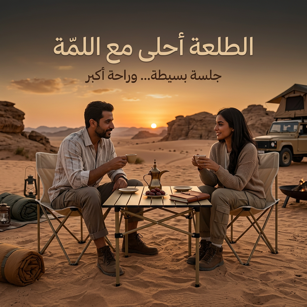 مجموعة البر والطلعات (طاولة مع 2 كراسي) - الصورة 4