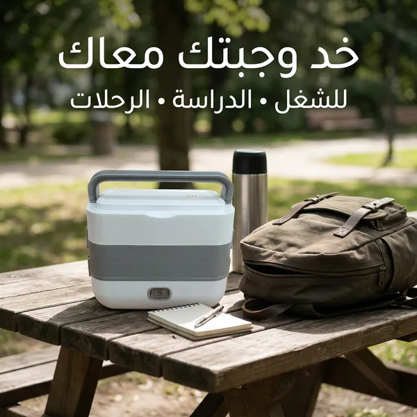 لانش بوكس حراري محمول 4 أوعية ستانلس ستيل – محكم ضد التسرب - الصورة 4