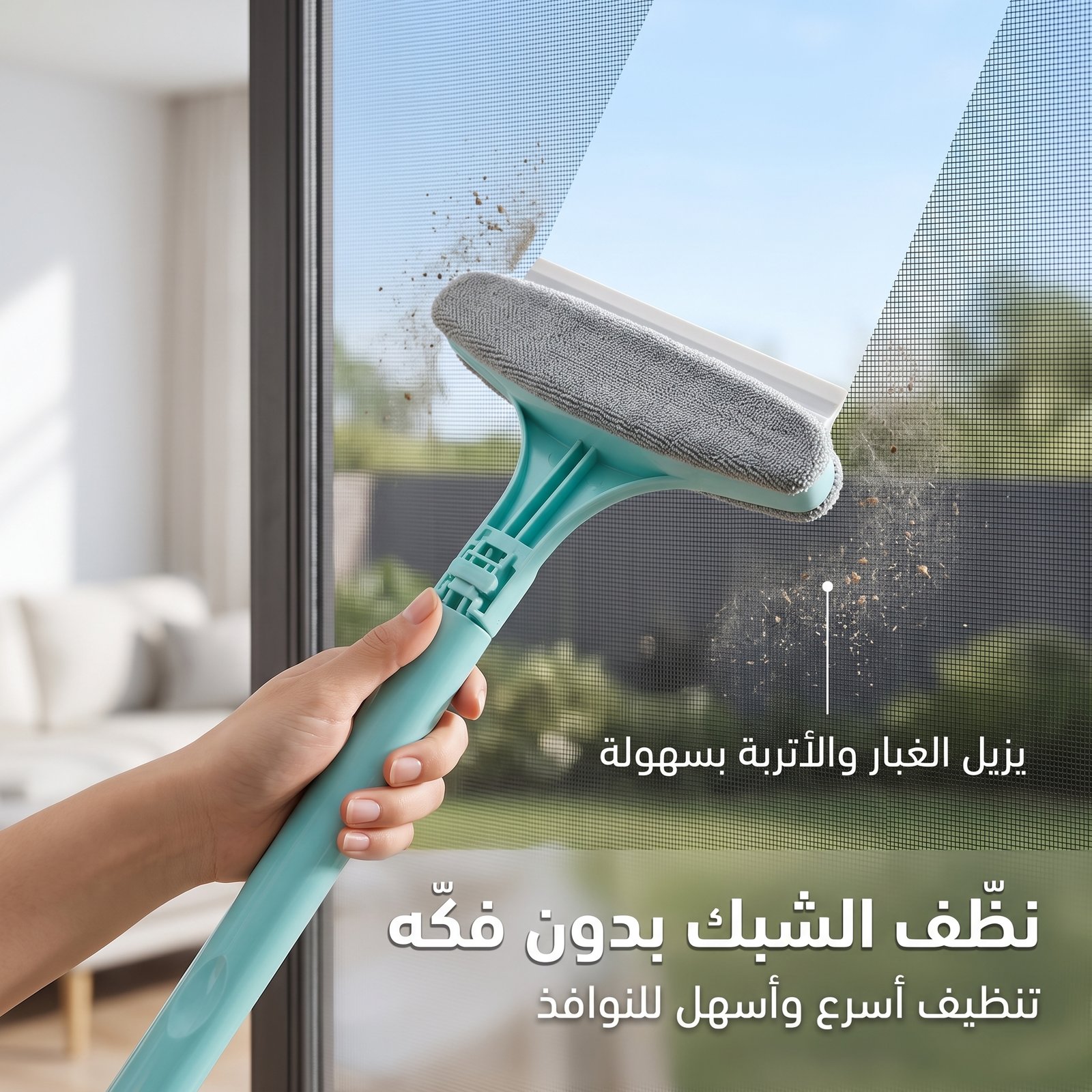 فرشاة تنظيف 2 في 1 بمقبض قابل للتمديد - الصورة 4
