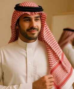 شماغ سعودى مقاس 55