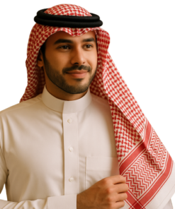 شماغ سعودى مقاس 55