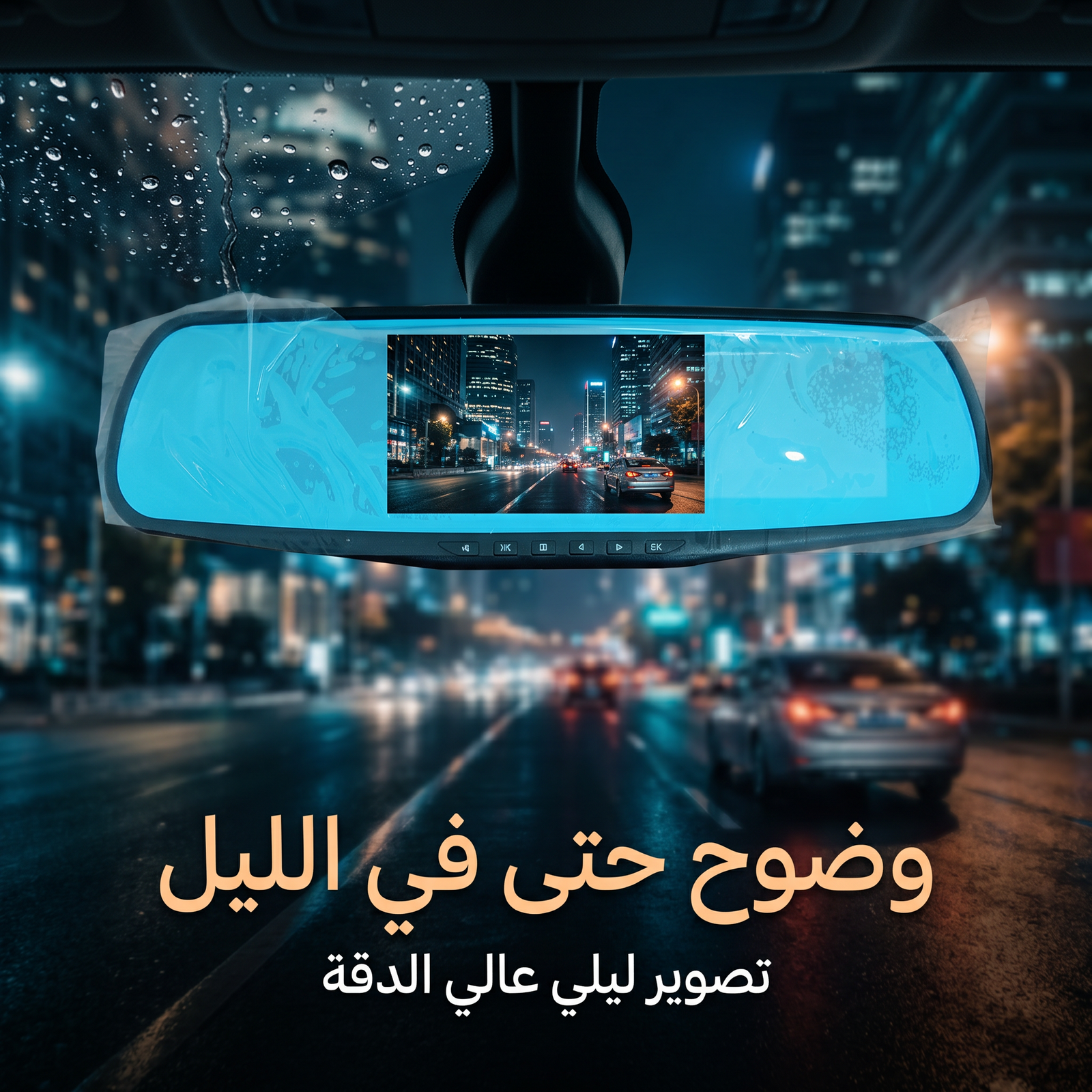 داش كام مرآة احترافية Full HD بشاشة 4.3 بوصة وكاميرا أمامية وخلفية واسعة 170° مع تصوير ليلي وتسجيل تلقائي تركب عن طريق ولاعة السيارة - الصورة 2