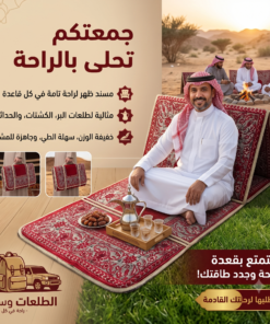 سجادة الرحلات والكشتات القابلة للطي مع مسند ظهر مريح