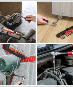 مقبض سقاطة (Ratchet) مقاس 1/4 بوصة ومجموعة رؤوس مفاتيح ربط (Sockets)