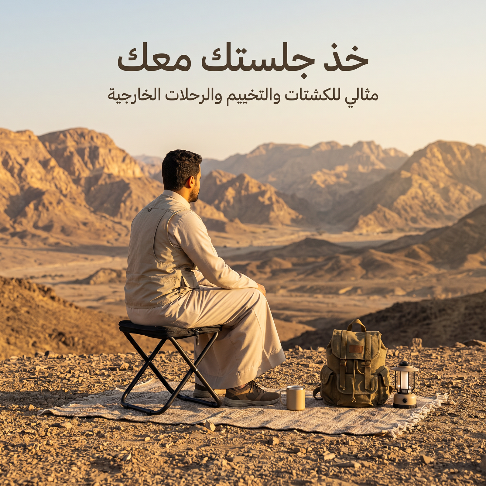 كرسي رحلات محمول قابل للطي بشنطة مدمجة - الصورة 2