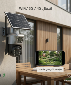 كاميرا عدستين بالطاقة الشمسية بمدخل شريحة