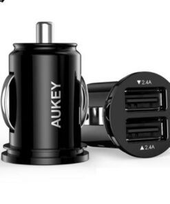AUKEY Universal Mini Car Charger 2USB Car-Charger السيارات شاحن الهاتف المحمول الهاتف الخليوي محول الشحن
