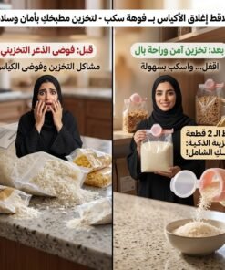 ملاقط إغلاق الأكياس مع فوهة سكب( 2 قطع )