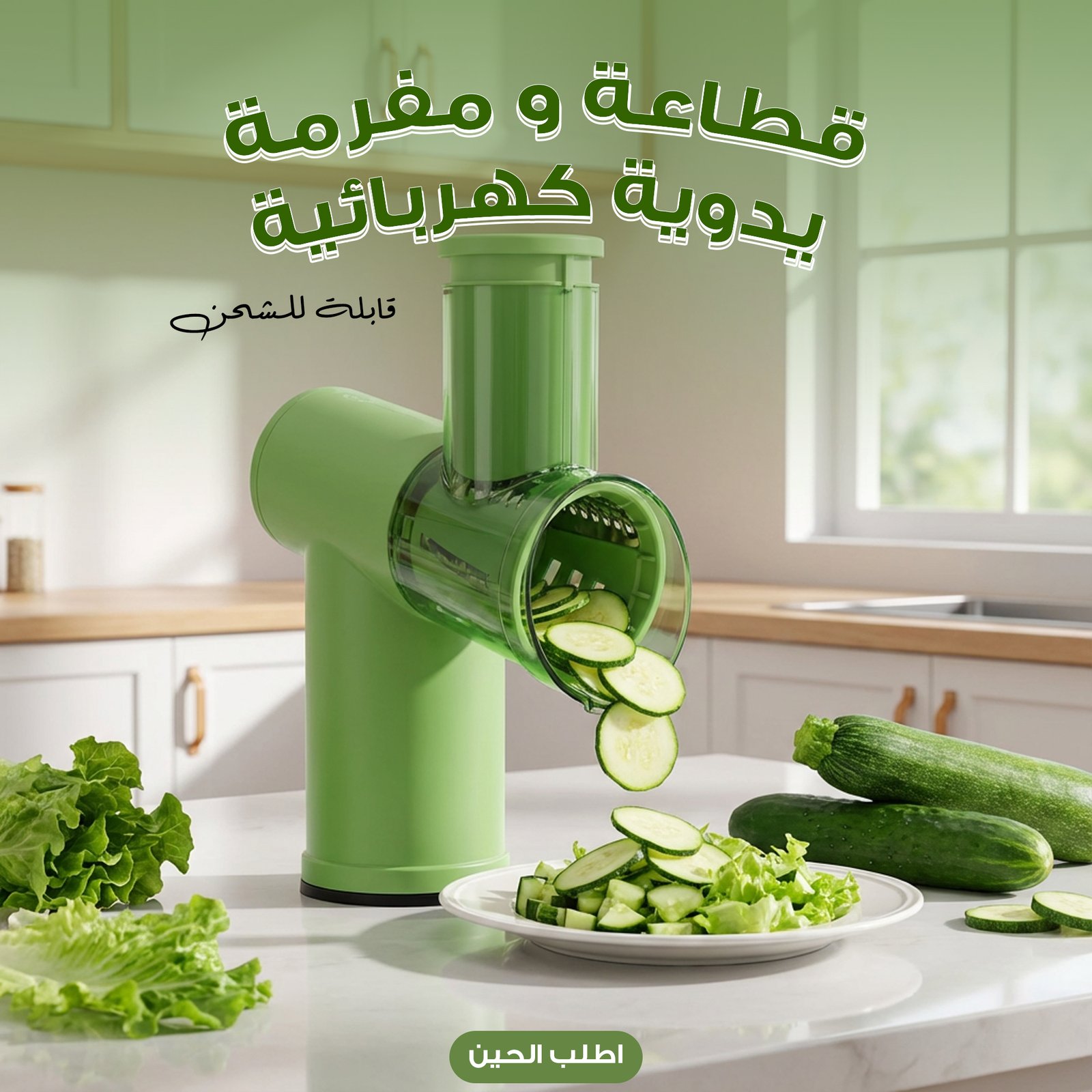 قطاعة و مفرمة يدوية كهربائية قابلة للشحن - الصورة 2