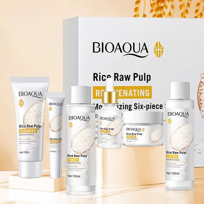 BIOAQUA - مجموعة تجديد لب الأرز الخام