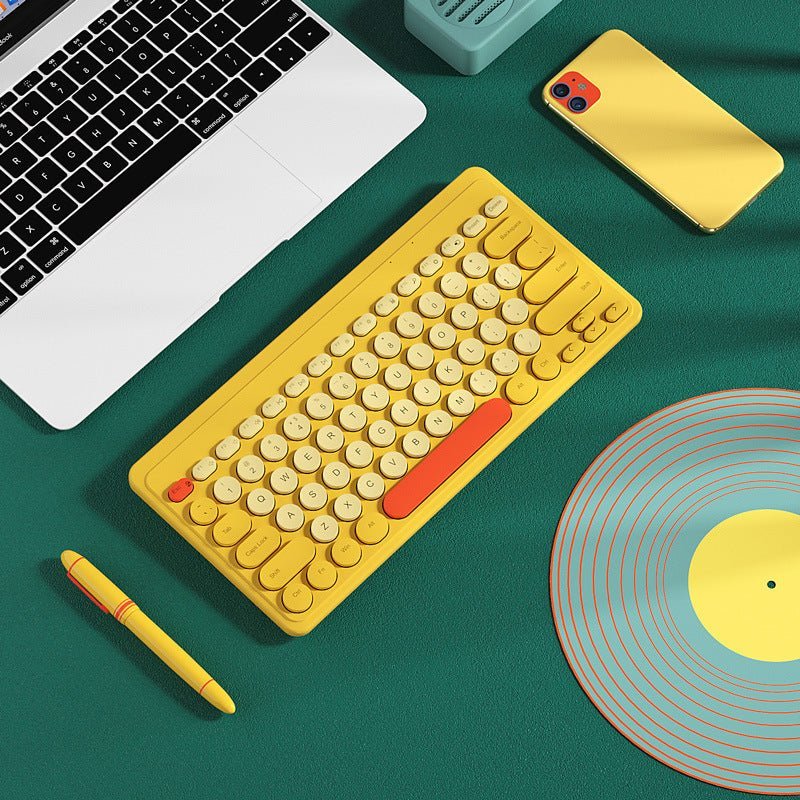 Bow Notebook لوحة مفاتيح لاسلكية كتم صوت USB