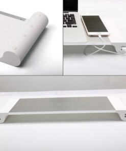 حامل لابتوب وكمبيوتر للمكتب مع 4 منافذ بيانات وشحن USB