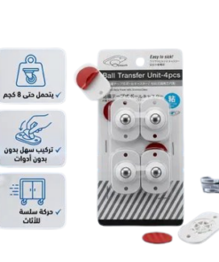 عرض قطعتين (4  قطع عجلات دوارة لاصقة صغيرة بزاوية 360 درجة)