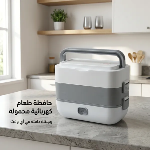 لانش بوكس حراري محمول 4 أوعية ستانلس ستيل – محكم ضد التسرب - الصورة 2