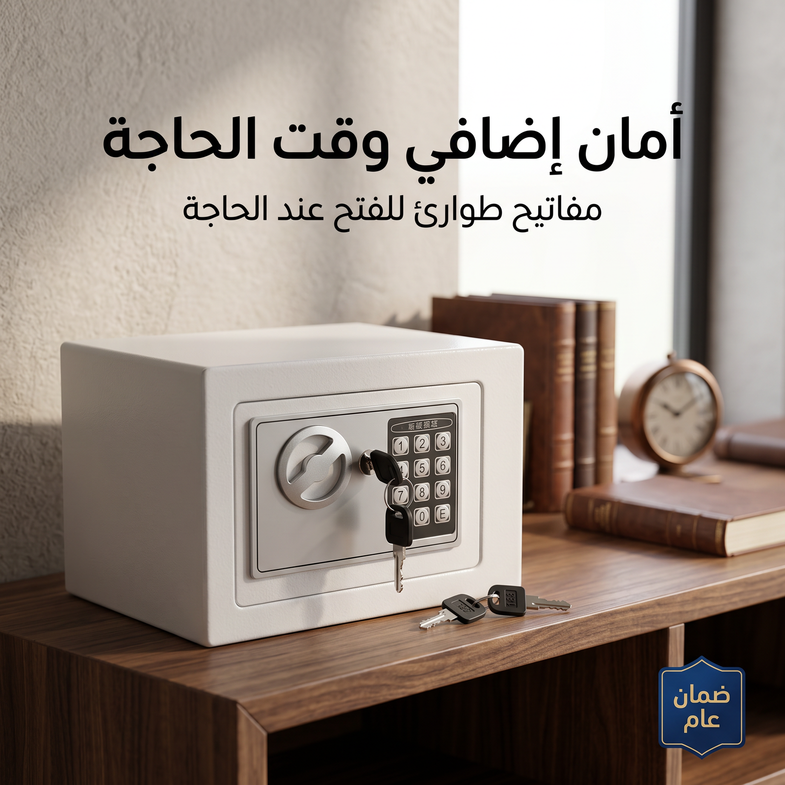 خزنة إلكترونية آمنة برمز رقمي لحفظ المقتنيات والأموال – 17 × 17 × 23 سم – ضمان عام - الصورة 5