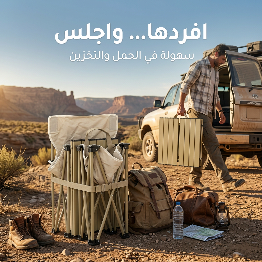 مجموعة البر والطلعات (طاولة مع 2 كراسي) - الصورة 2