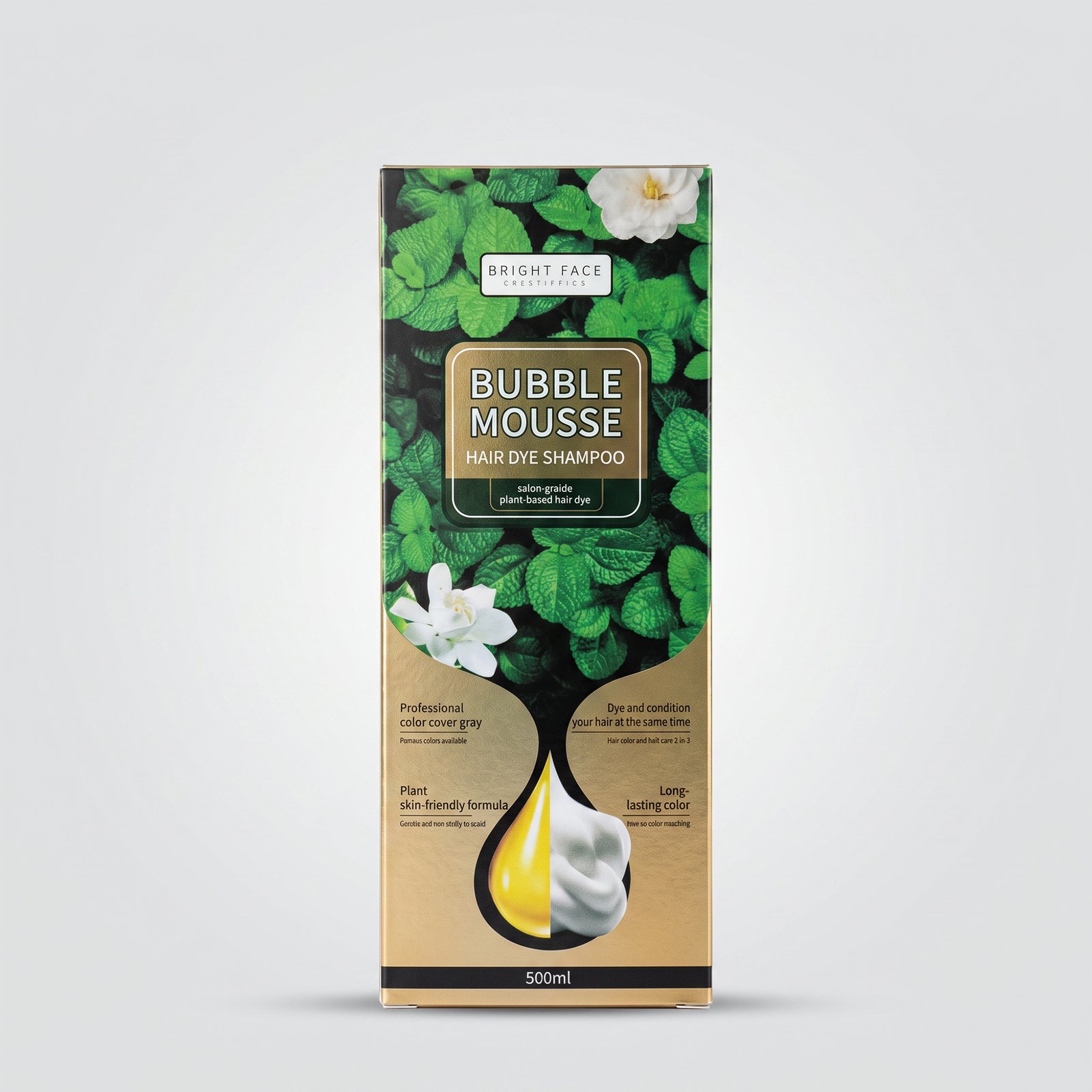 شامبو صبغة شعر أسود سريع المفعول وخالٍ من الأمونيا Bubble Mousse - الصورة 4