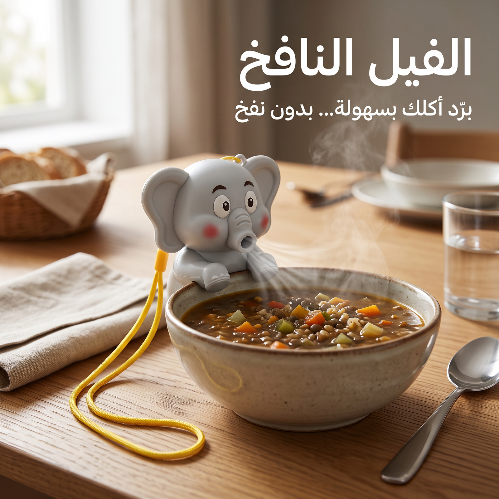 مروحة الفيل لتبريد طعام الأطفال والشوربة - الصورة 2