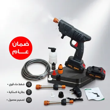 مضخة غسيل وفوم لاسلكية Dr. DeWalt الذكية – بقوة 48 فولت و600 واط (شديدة التحمل مع بطاريتين وضمان عام) + شامبو عالي التركيز (بصيغة الكريستال) لغسيل وتلميع السيارات مع خاصية طرد الماء - الصورة 4
