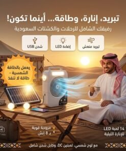 مروحة كشتات شحن بالطاقة الشمسية