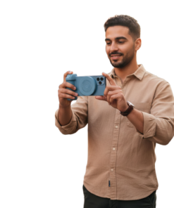 • مقبض تصوير مغناطيسي بزر كاميرا ios