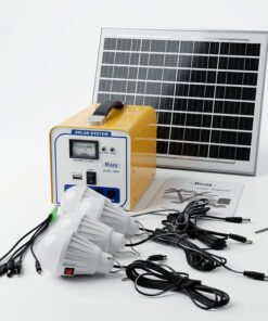 محطة طاقة شمسية محمولة مع 4 لمبات LED - الحل الأمثل للرحلات والطوارئ