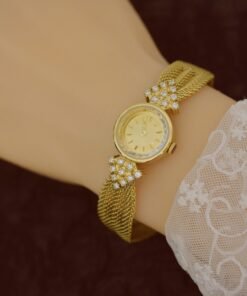 ساعات المجوهرات خمر المشكال الماس كوارتز ساعة نسائية