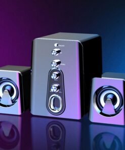 مكبر صوت صغير USB 2.1، مجموعة سلكية، صوت عالي، مضخم صوت موسيقى جهير ثقيل، هاتف محمول